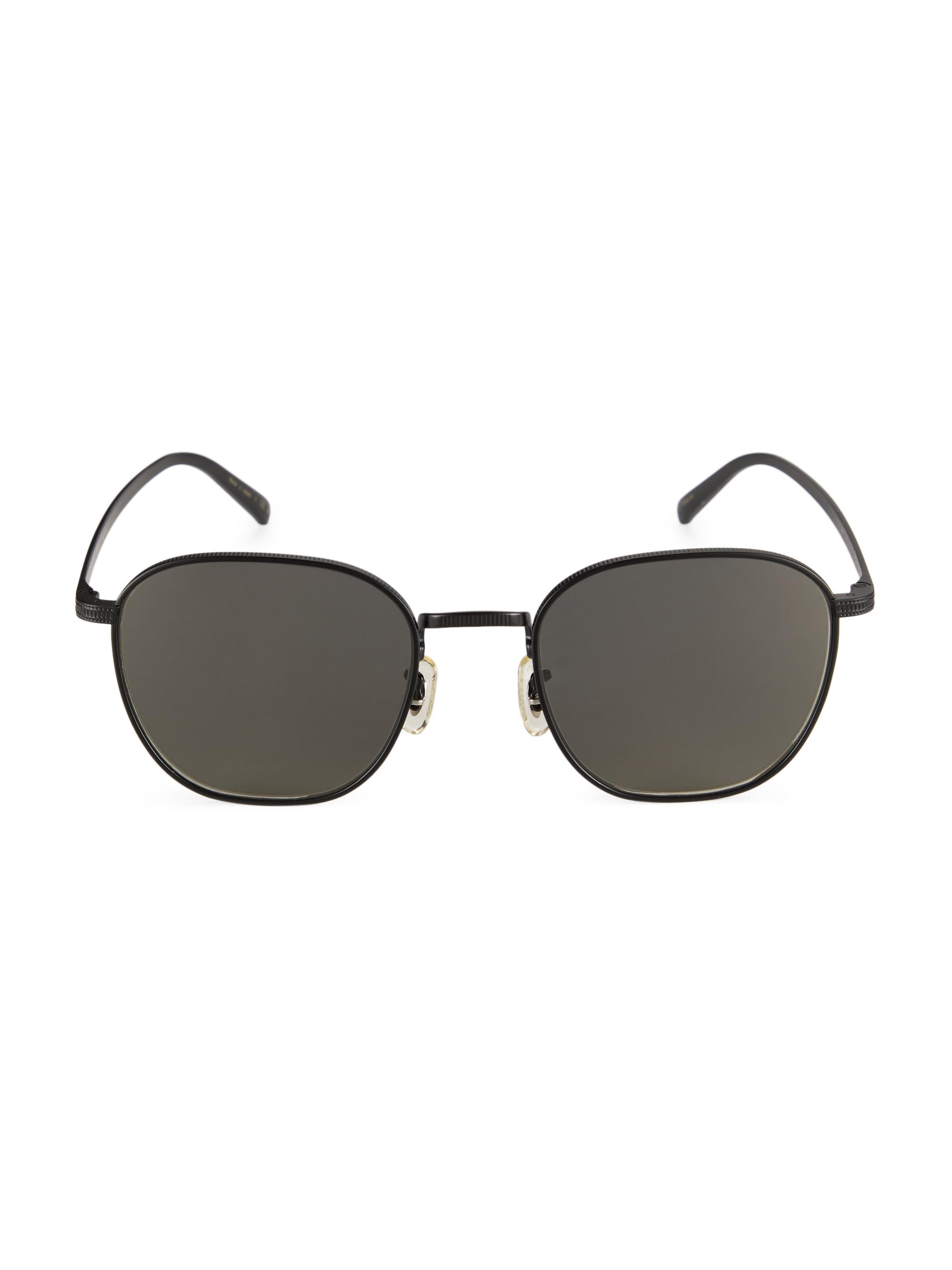 Oliver Peoples Women's 45MM Round Sunglasses - Matte Black