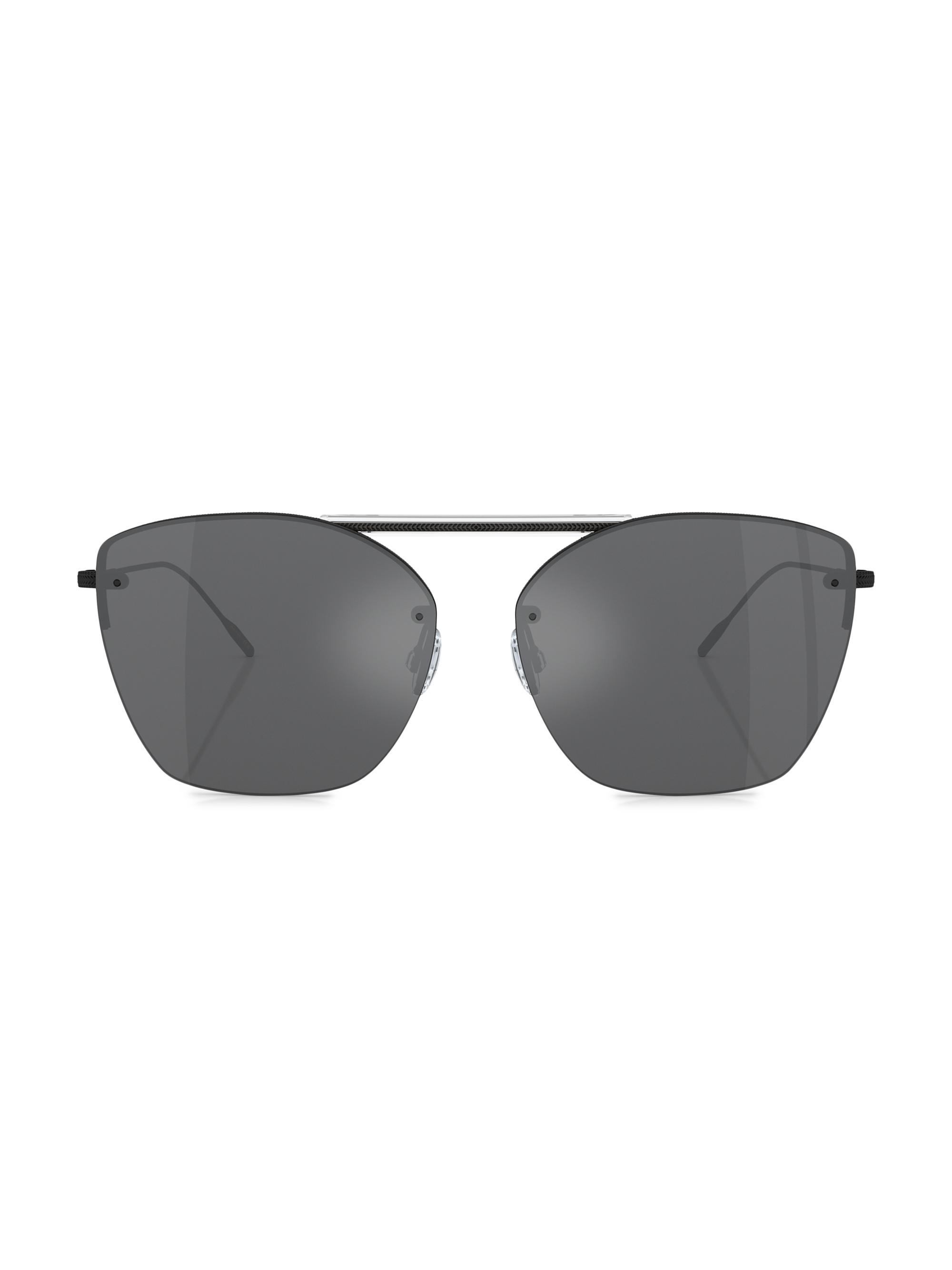 Oliver Peoples Women's Ziane 61MM Rimless Pilot Sunglasses - Matte Black