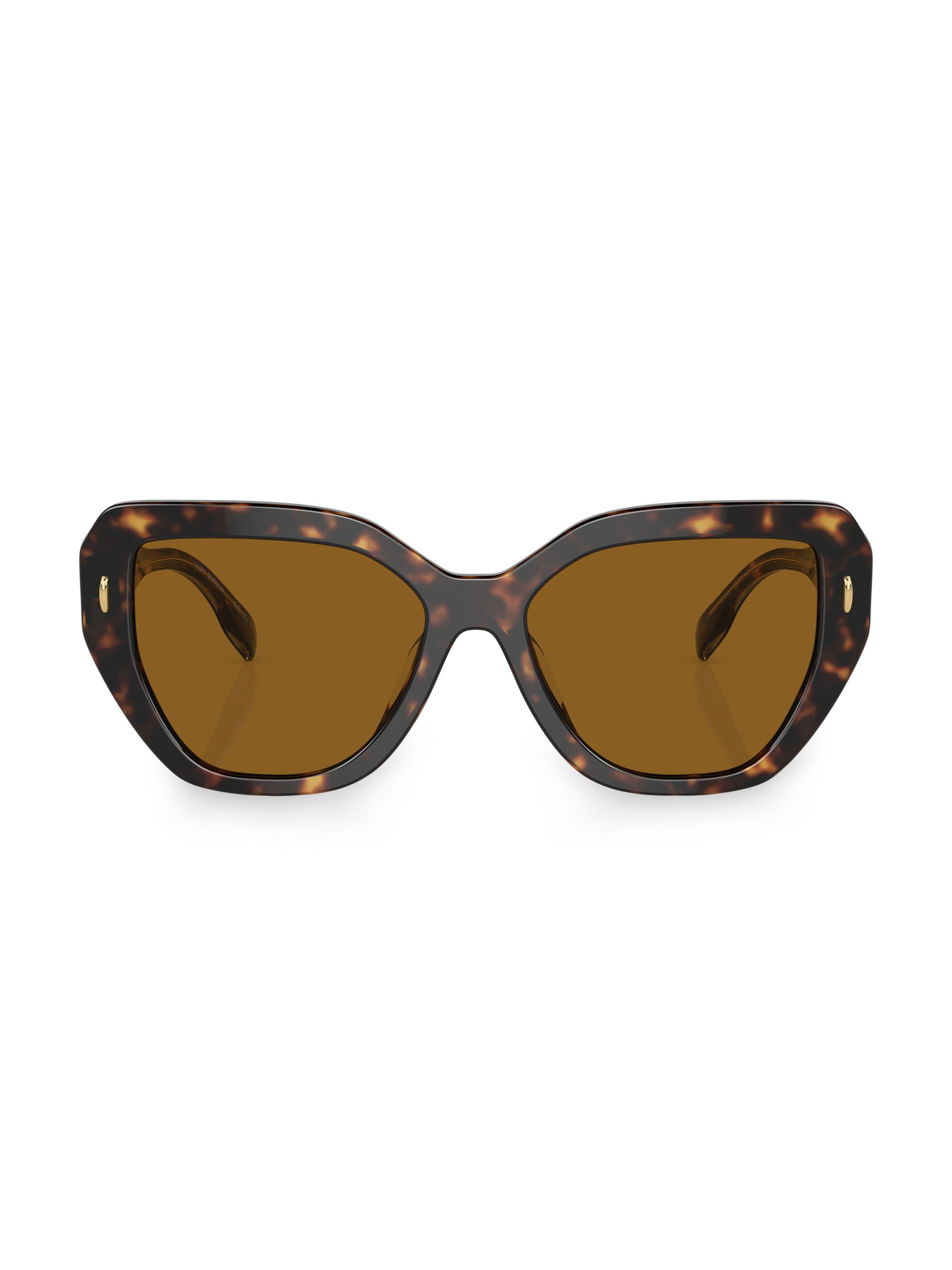 Tory Burch Women's Miller 55MM Oversized Cat-Eye Sunglasses - Dark Tortoise