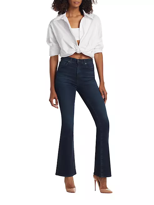 Shop AG Jeans Farrah High-Rise Saks Avenue Jeans Boot-Cut Fifth 
