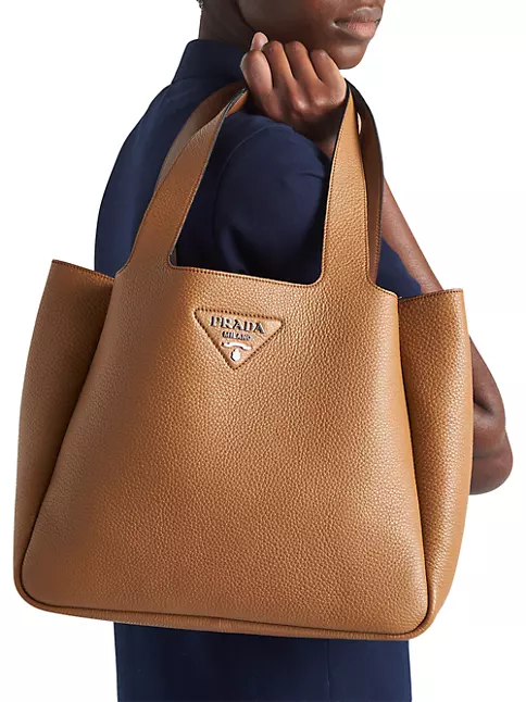Prada Soft Leather Tote Bag, Women's Fashion, Bags & Wallets, Tote