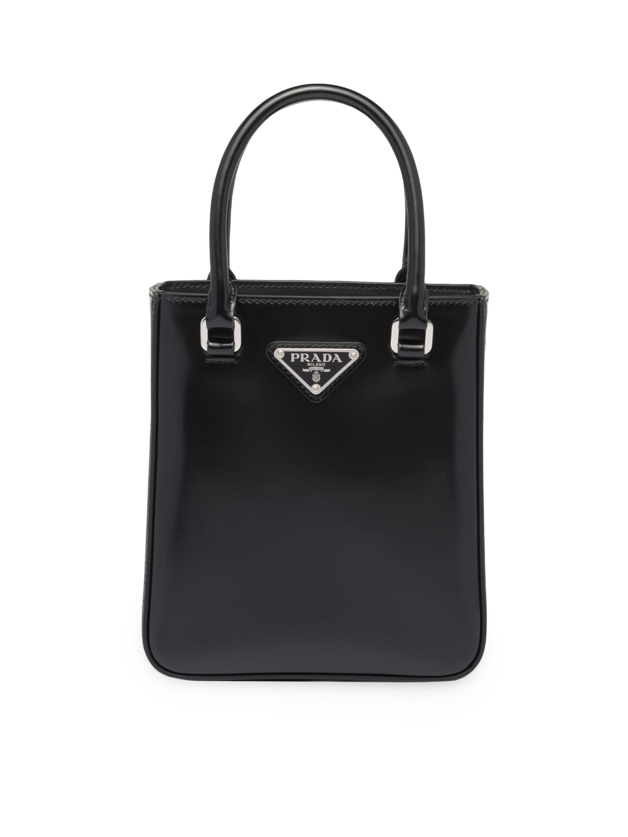 Prada Small Brushed Leather Tote Bag | Saks Fifth Avenue