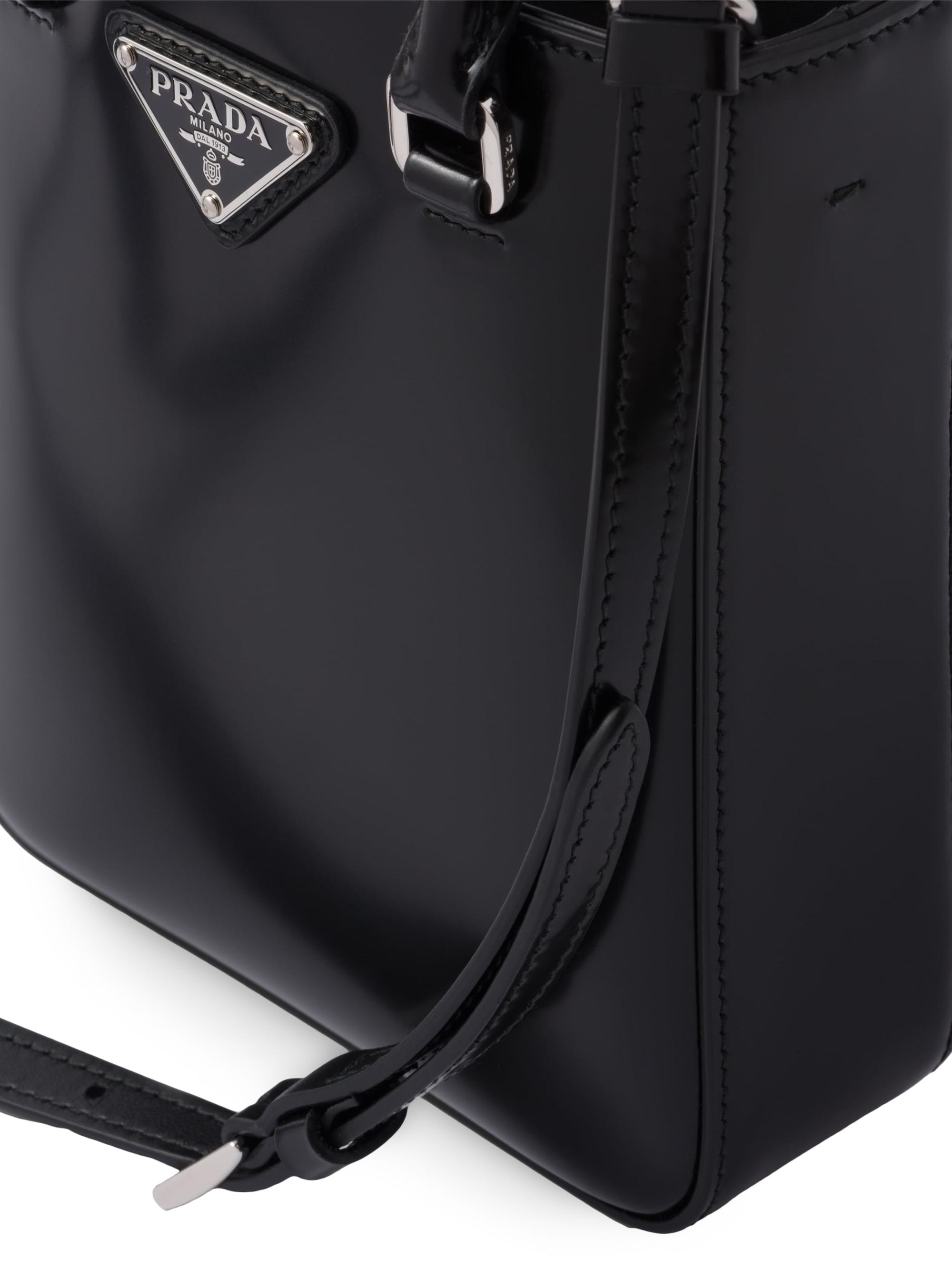 Prada Small Brushed Leather Tote Bag | Saks Fifth Avenue