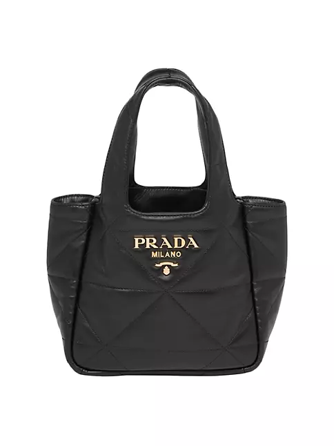 PRADA Black Padded Nappa Tote Bag