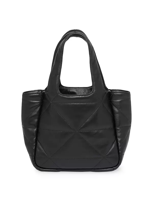 Shop Prada Small Nappa Leather Tote Bag With Topstitching