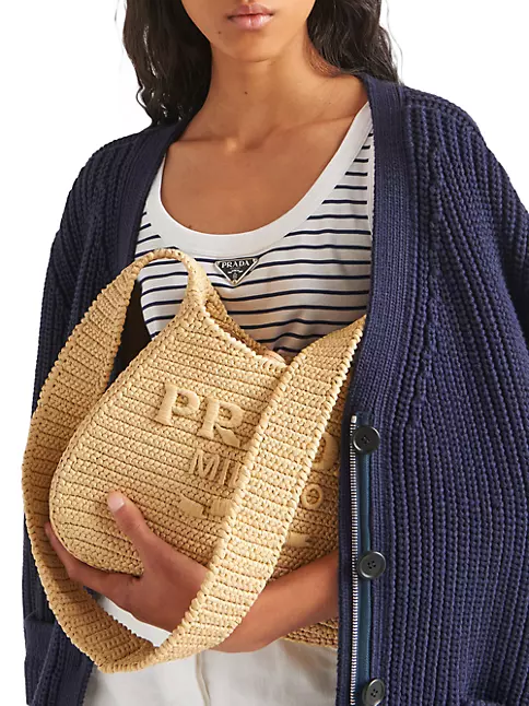 Prada Women's Triangle Crochet Shoulder Bag