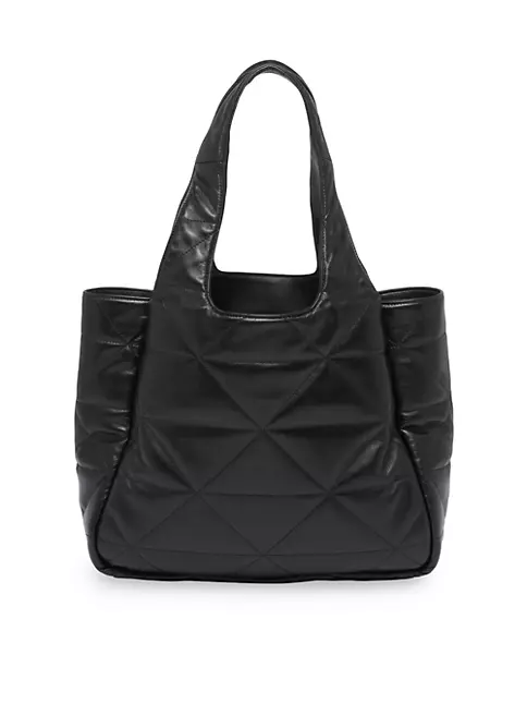 logo-detailed quilted nappa large tote bag