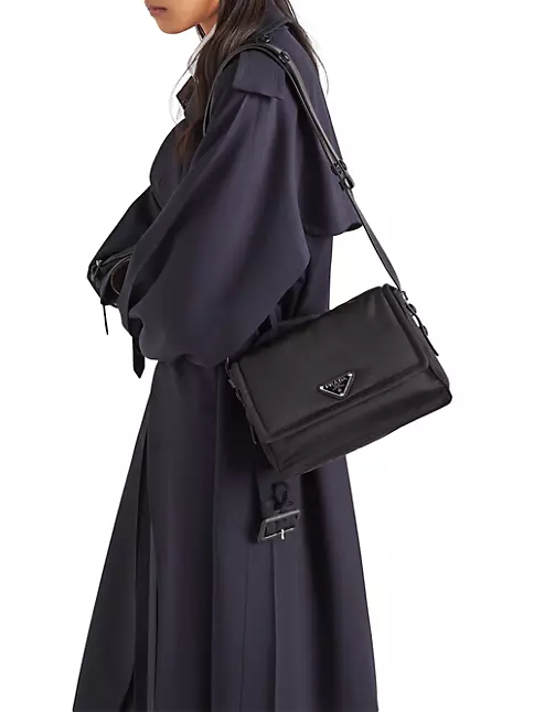 Prada Padded Re-Nylon Shoulder Bag Black