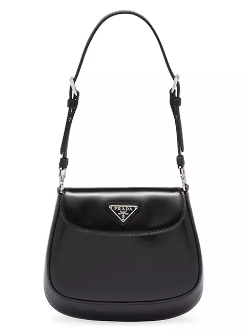 Shop Prada Cleo Brushed Leather Mini Bag