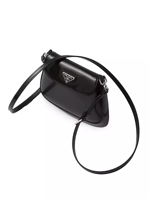 Prada Cleo brushed leather shoulder bag with flap