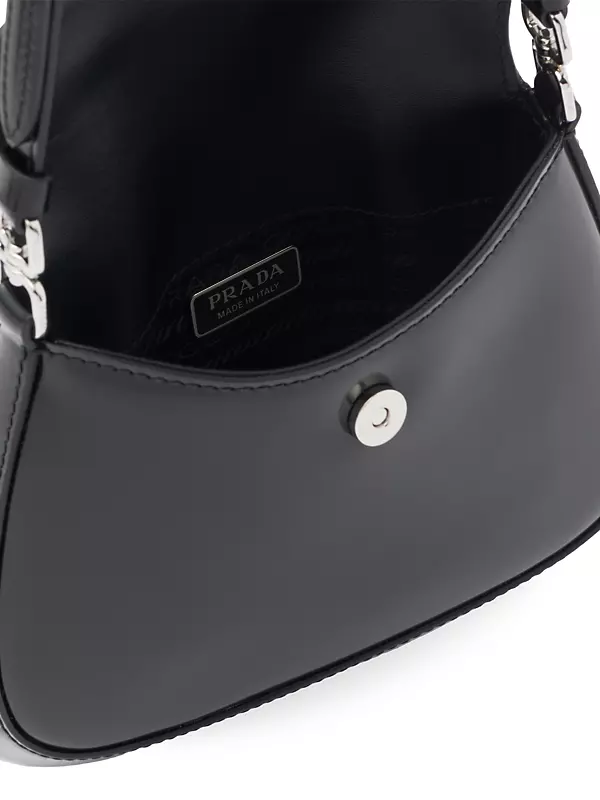 PRADA Cleo Mini Brushed Leather Crossbody Bag