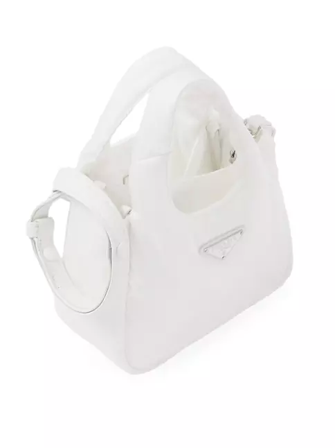 Prada Soft Padded Re-nylon Mini-bag - White