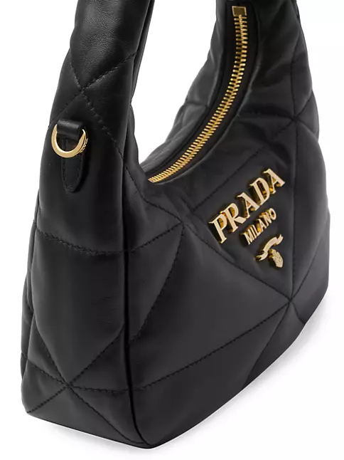 Prada Nylon and Leather Mini Bag, Black