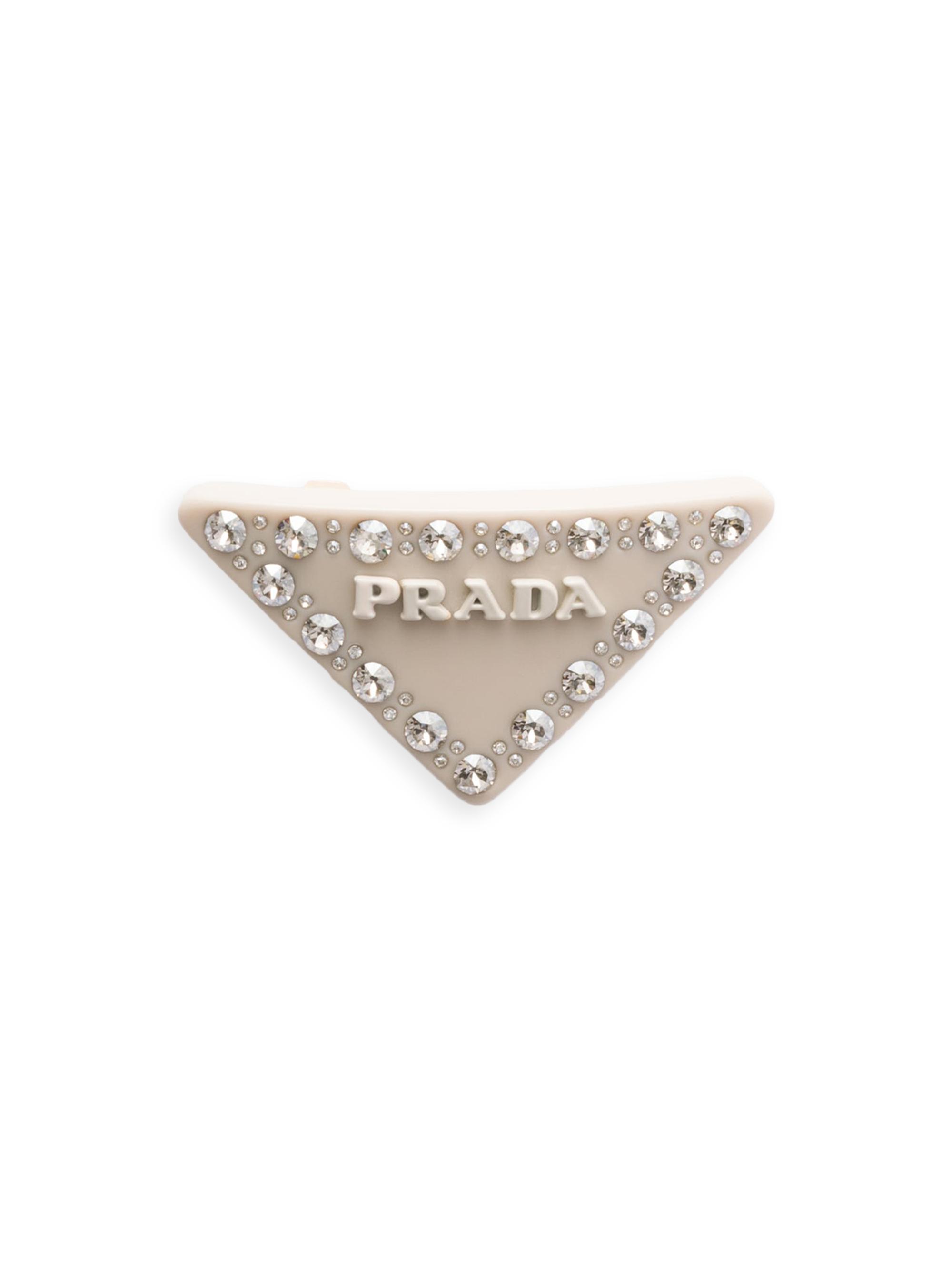 Prada Women's Plexiglass Hair Clip - Beige