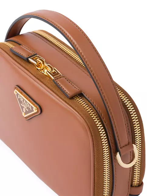 Odette leather mini bag Prada White in Leather - 36713690