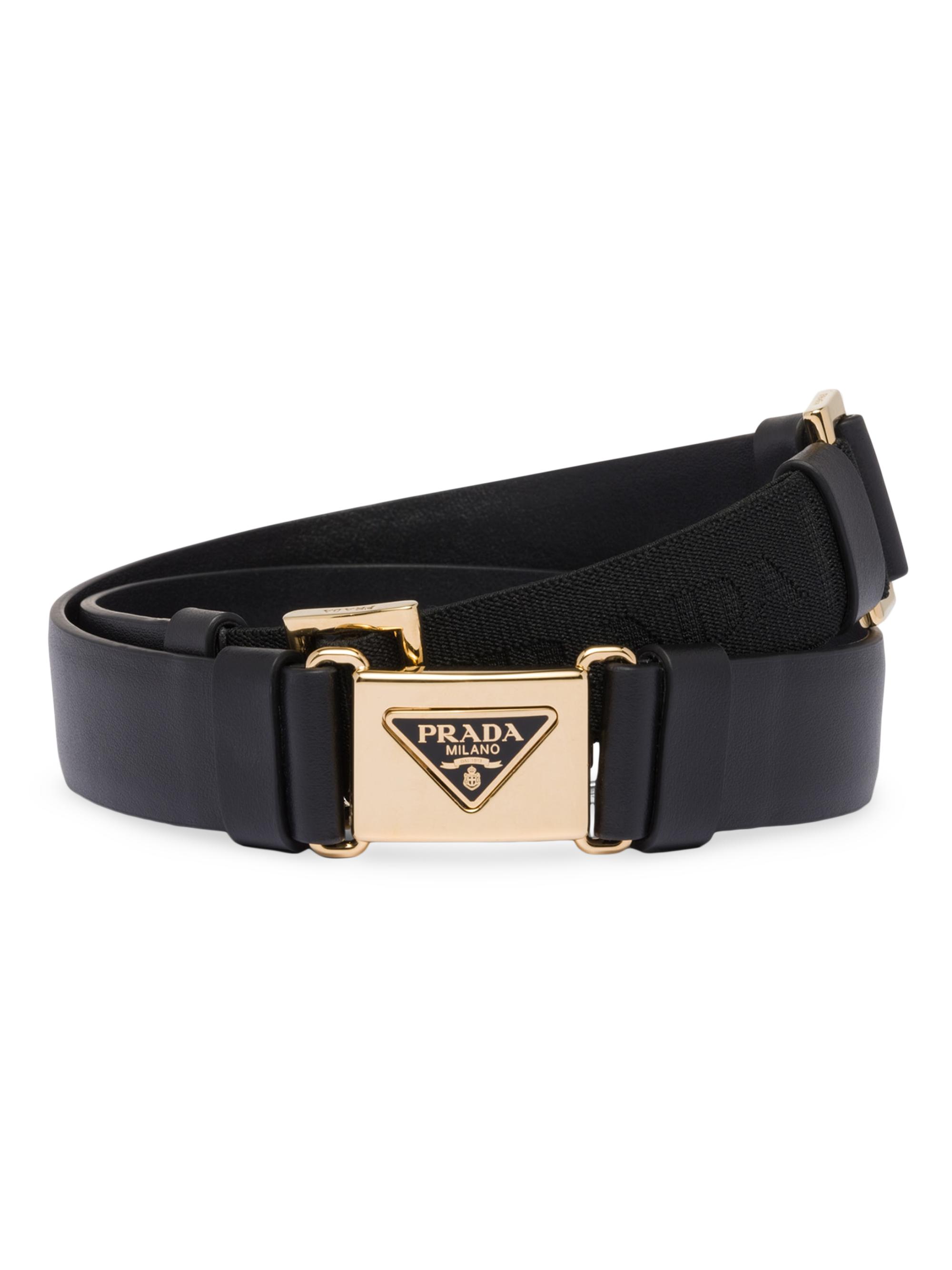 Prada Women's Leather Belt - Black