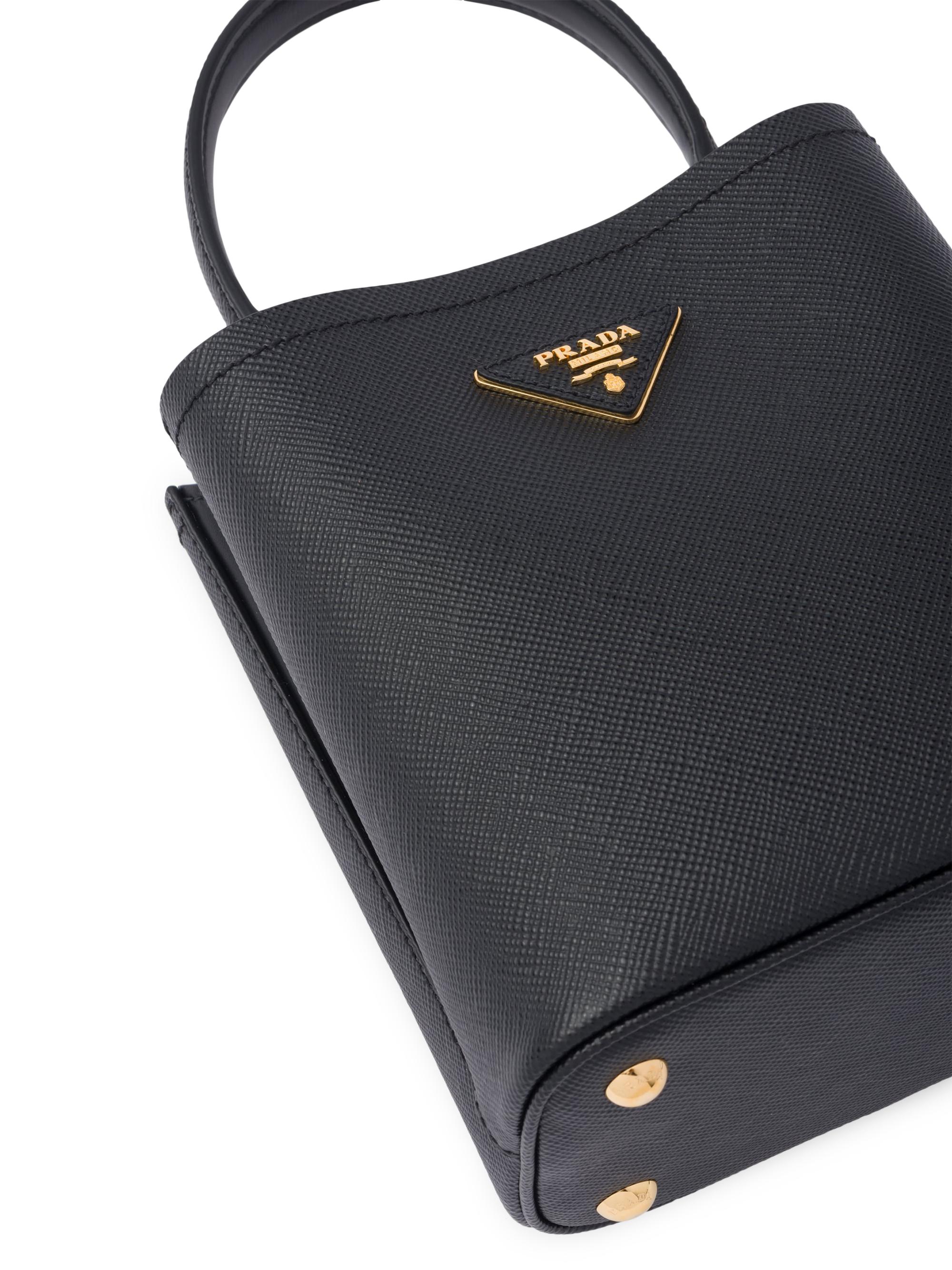 PRADA / レザートグルハンドバッグ/BEG Prada Small Saffiano Leather Panier Top Handle Bag | Saks Fifth Avenue