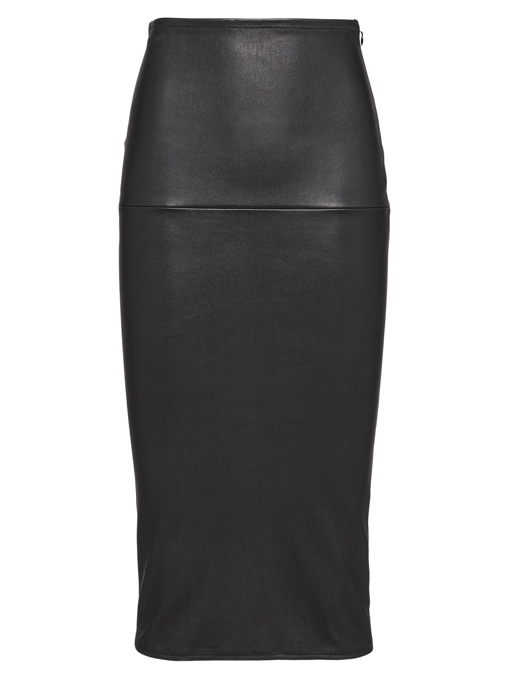 Prada Women's Stretch Nappa Leather Skirt - Black