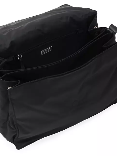 Prada Large Padded Re-nylon Tote Bag in Black