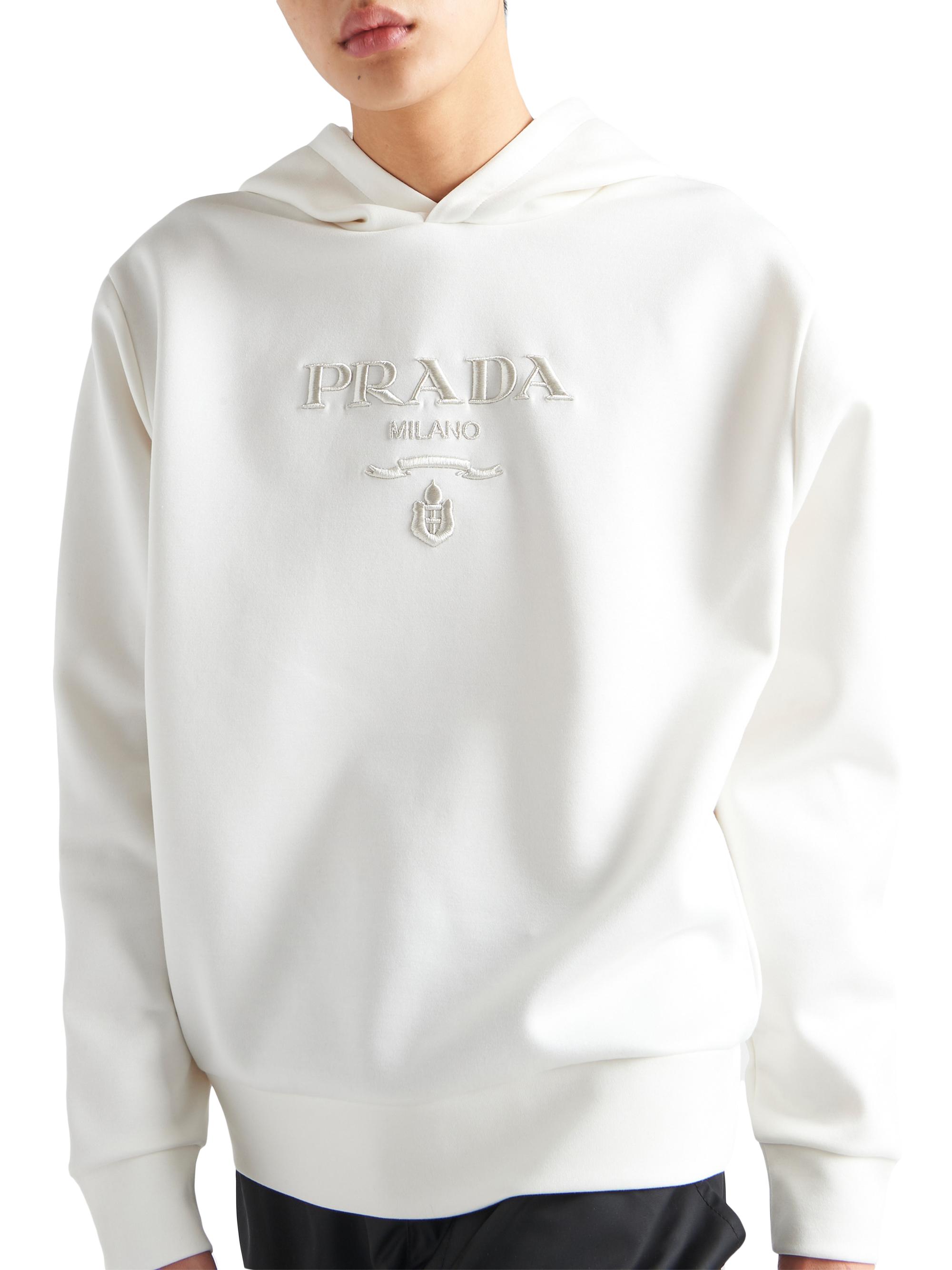 PRADA ホワイト パーカー ロングTシャツ 美品 Prada Cotton Hoodie | Saks Fifth Avenue