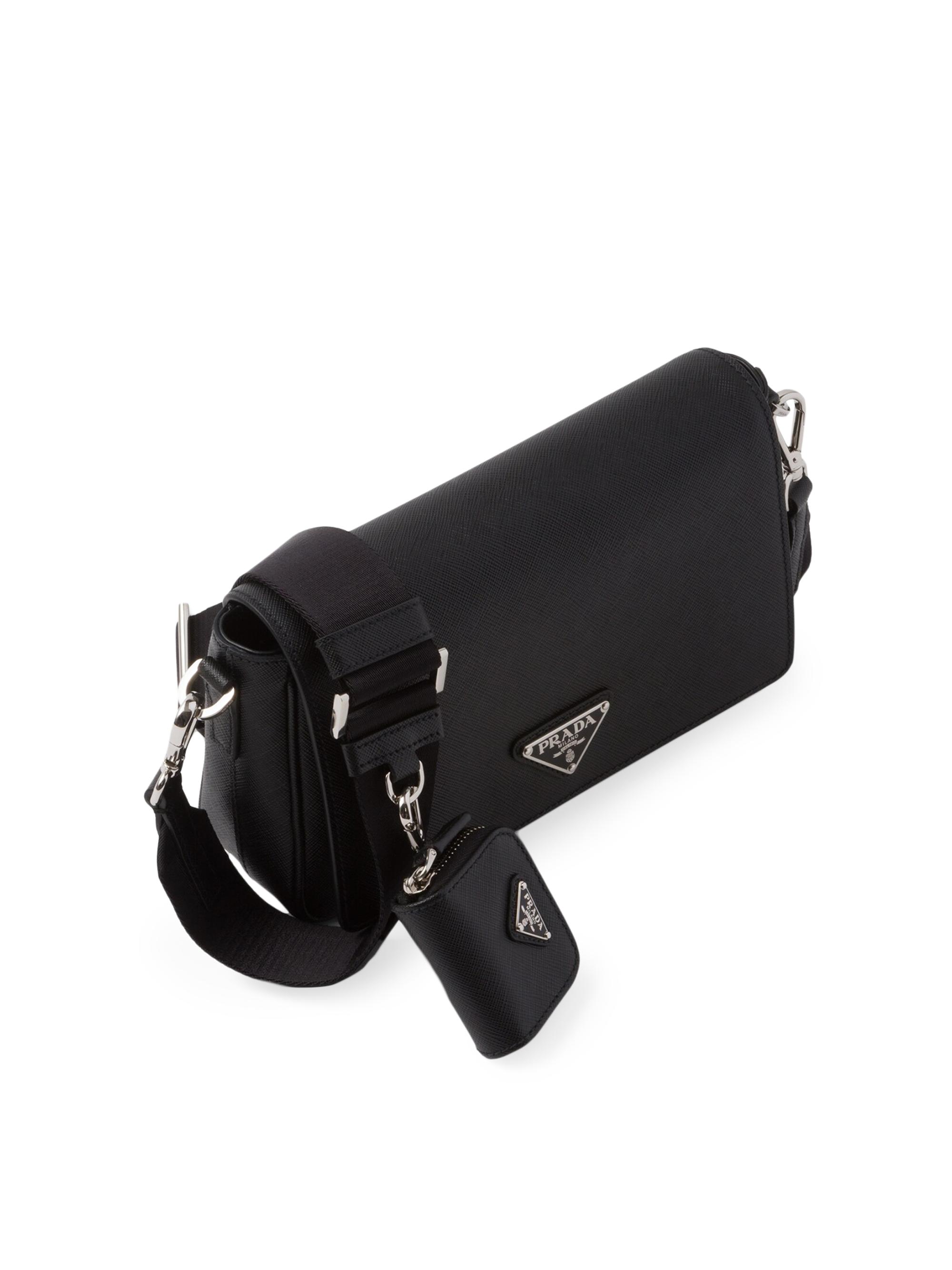 バッグ PRADA LEATHER SHOULDER BAG Prada Leather Shoulder Bag | Saks Fifth Avenue