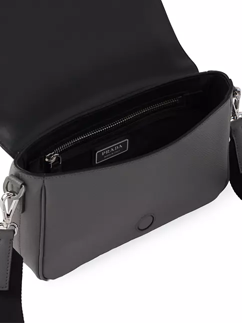 Prada Saffiano Leather Shoulder Bag, Black