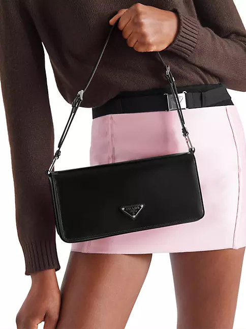 Shop Prada Brushed Leather Femme Shoulder Bag