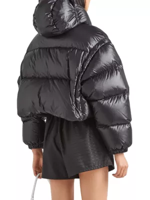 quot;Ripstop Nylonquot; Cropped Down Jacket