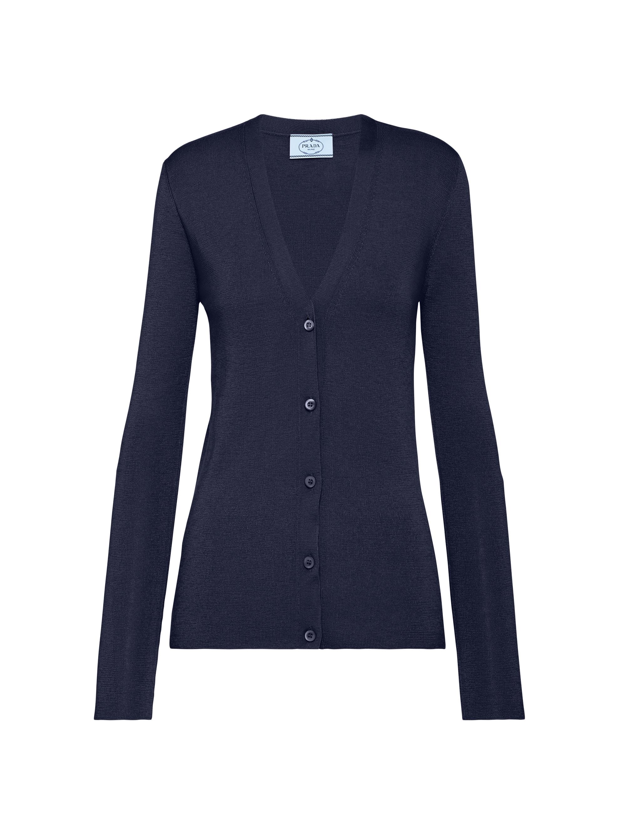Prada Women's Cashmere and Silk Cardigan - Black