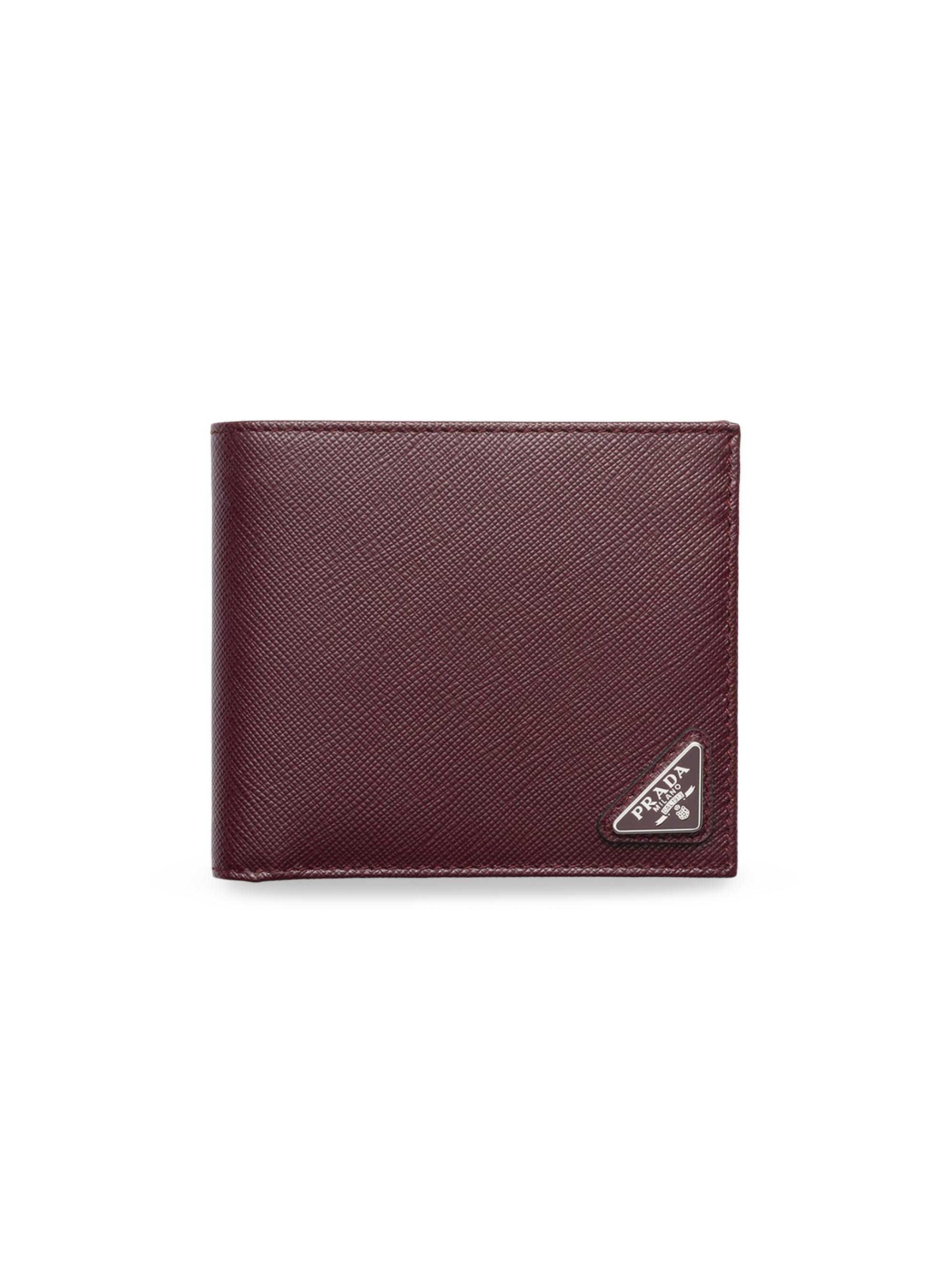 Prada Men's Saffiano Leather Wallet - Dark Red | Thumbnail 5