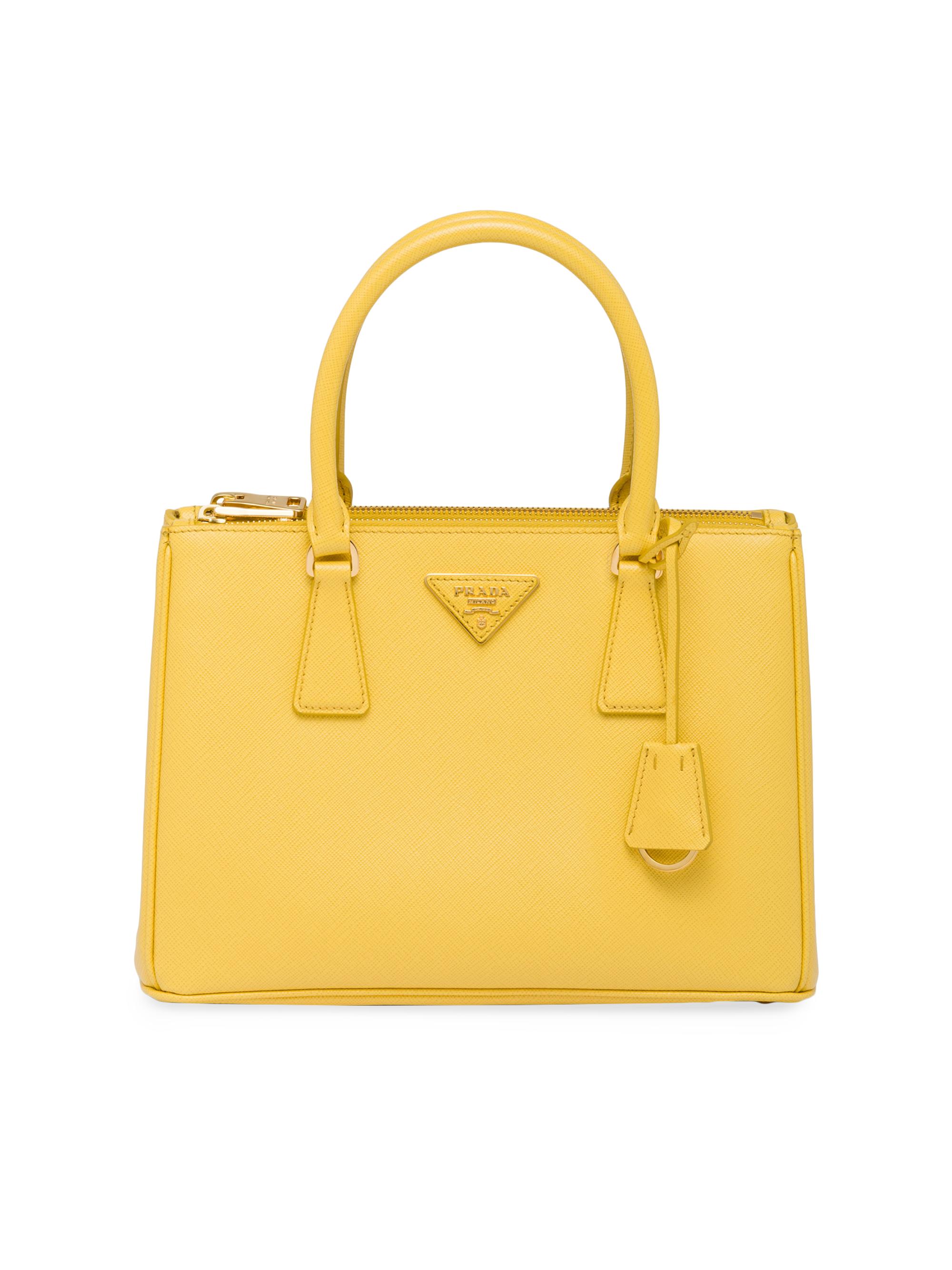Prada Women's  Galleria Saffiano Leather Top Handle Bag - Yellow
