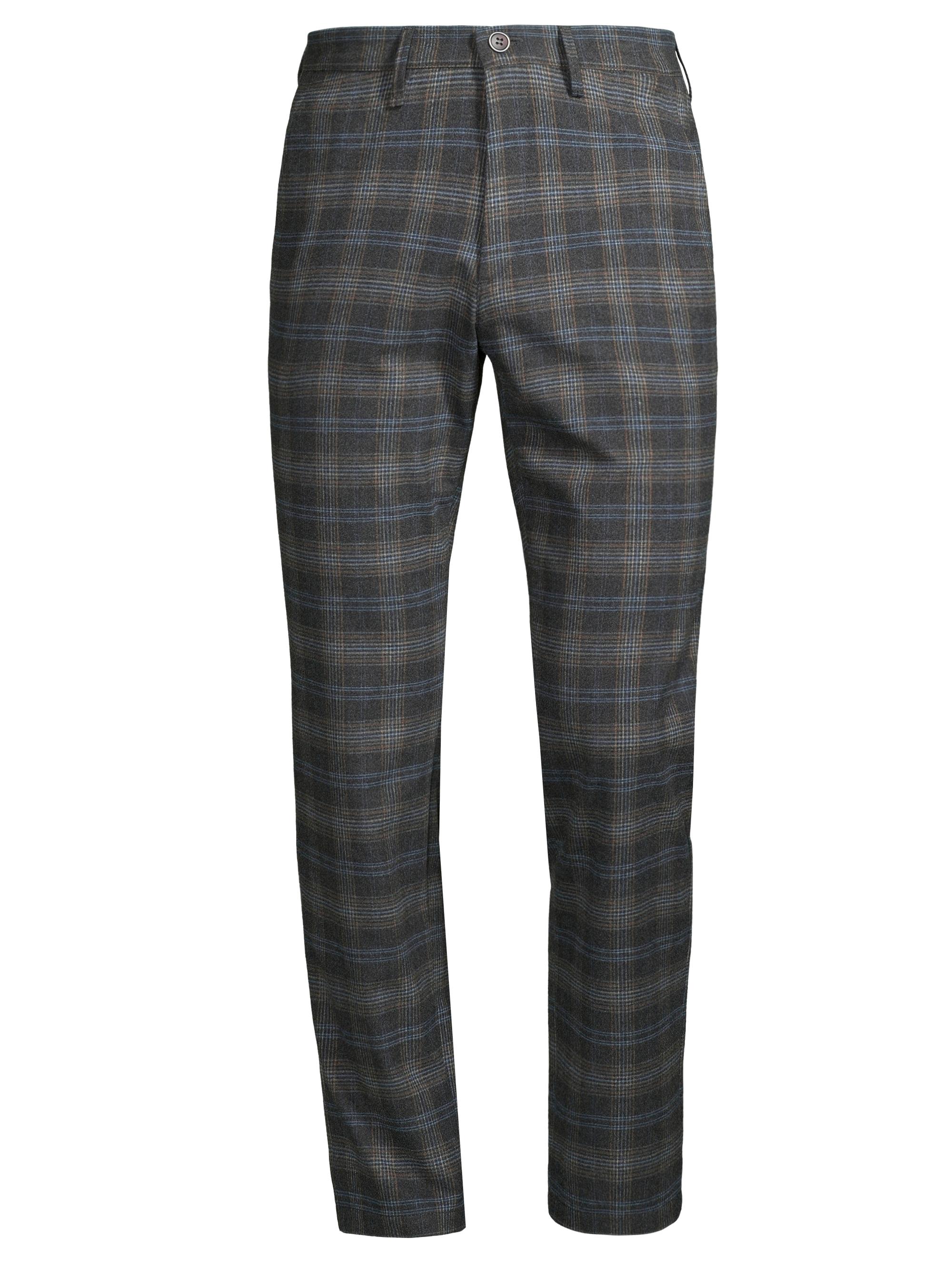 Robert Barakett Men's Anzac Windowcheck Pants - Charcoal