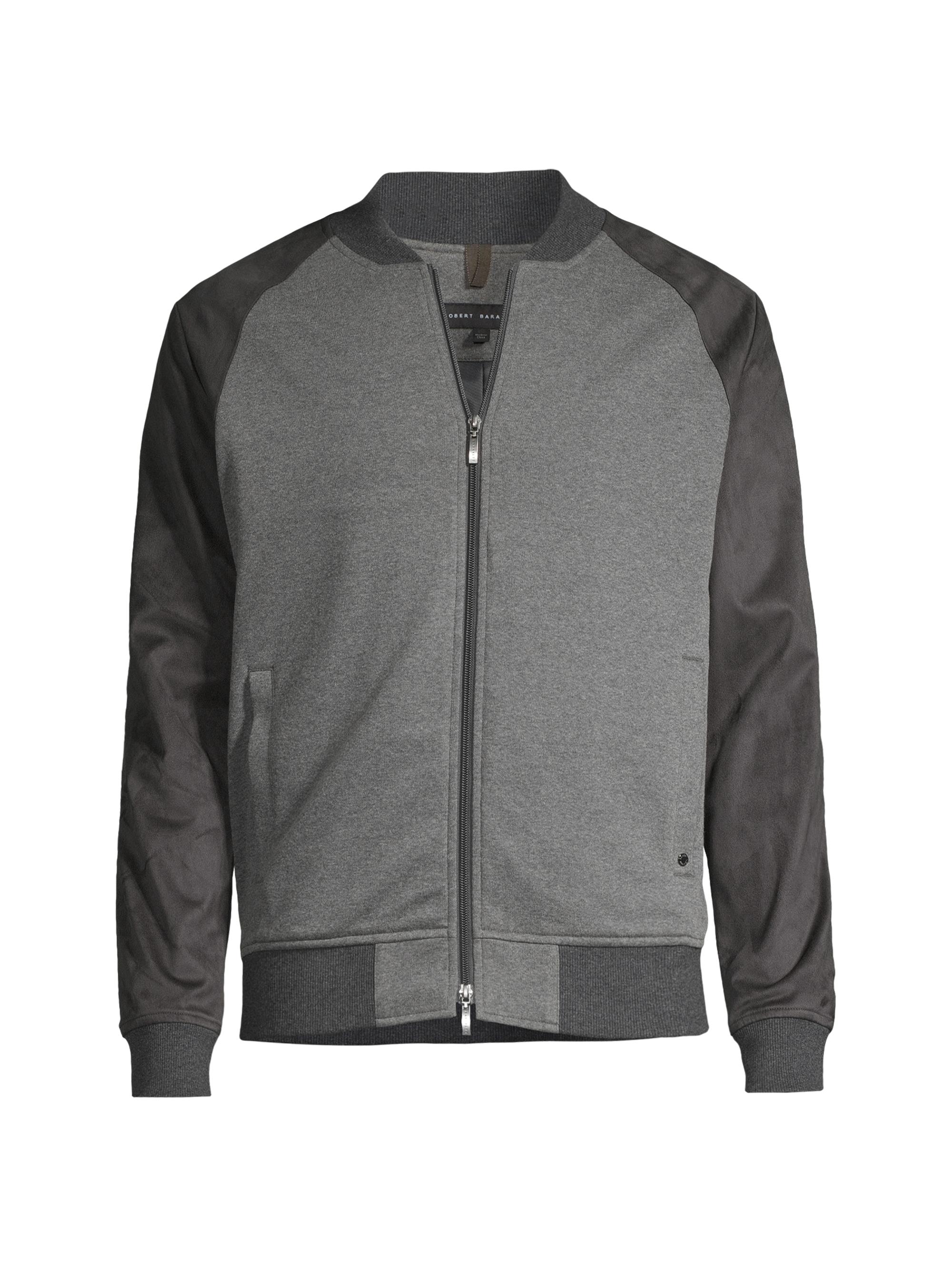 Robert Barakett Men's Derry Varsity Jacket - Charcoal