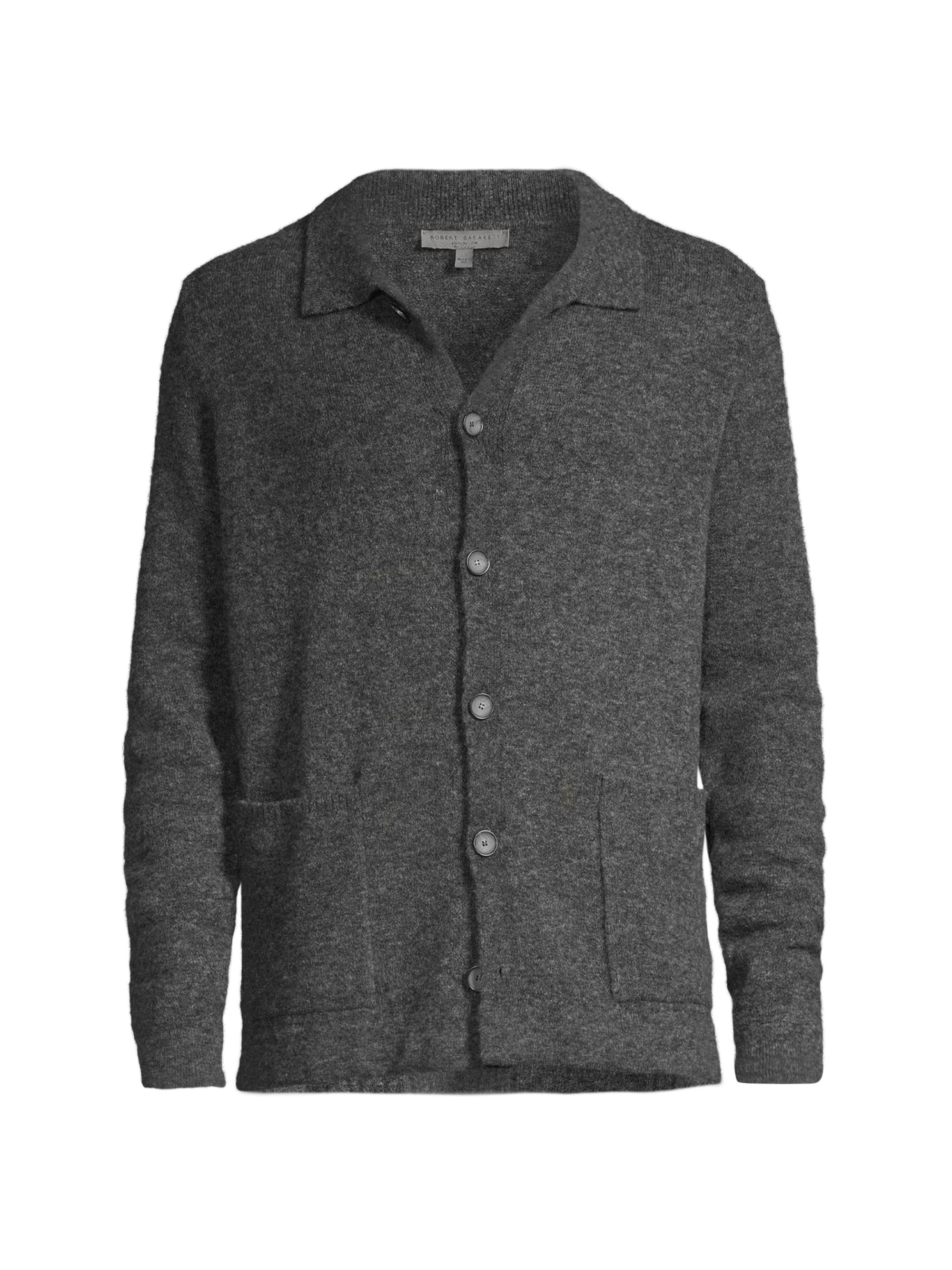 Robert Barakett Men's Elko Sweater Jacket - Charcoal