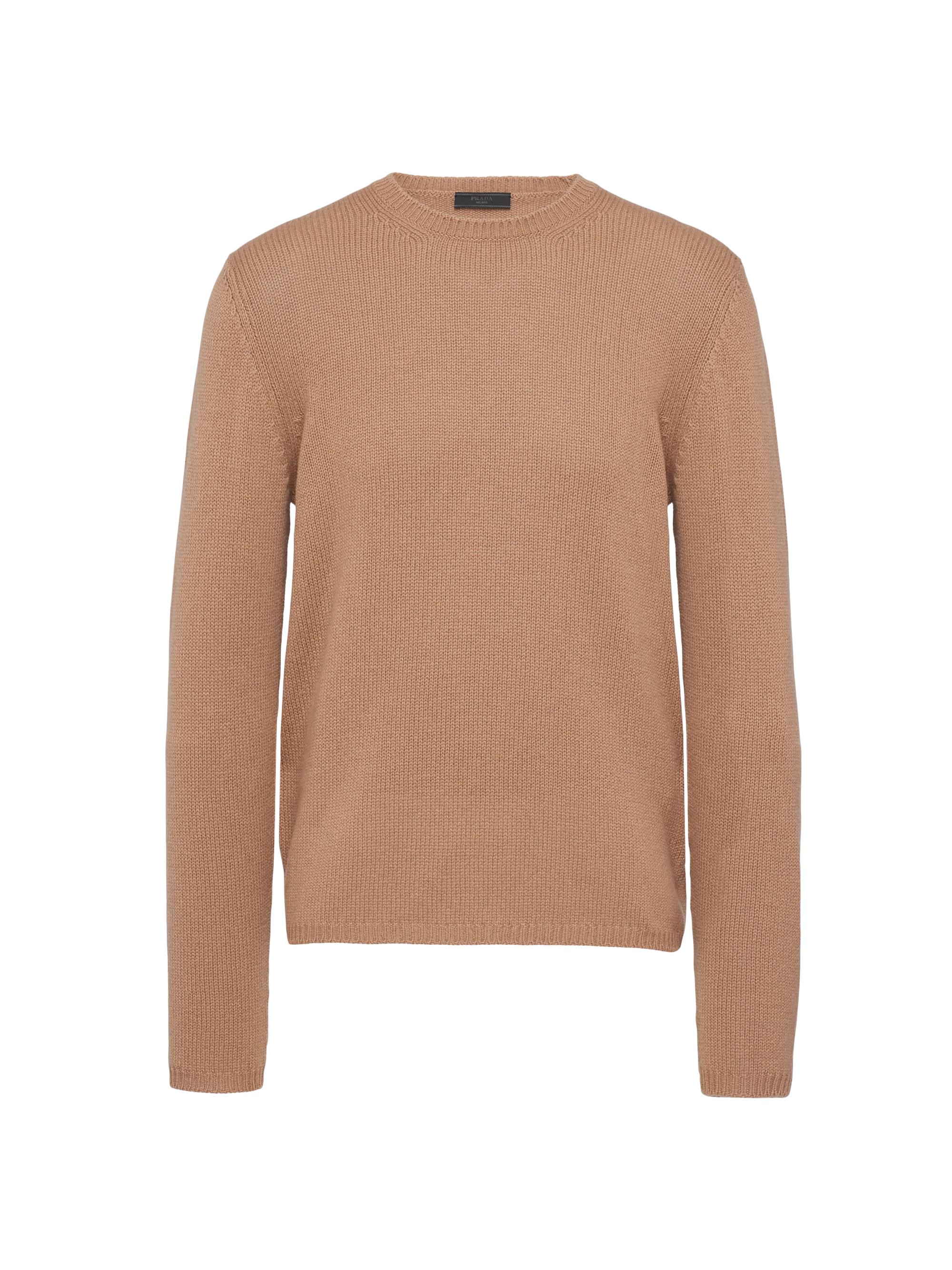 Prada Men's Cashmere Crewneck Sweater - Brown