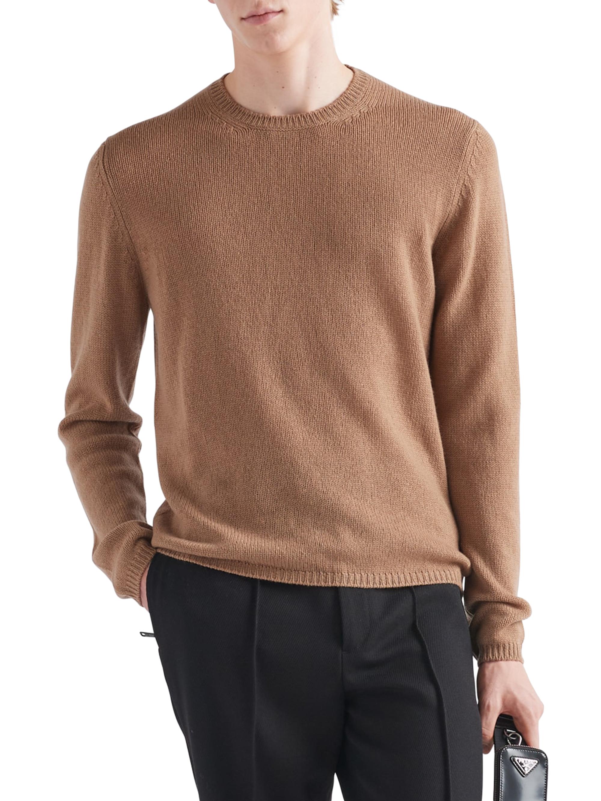 Prada Men's Cashmere Crewneck Sweater - Brown | Thumbnail 2