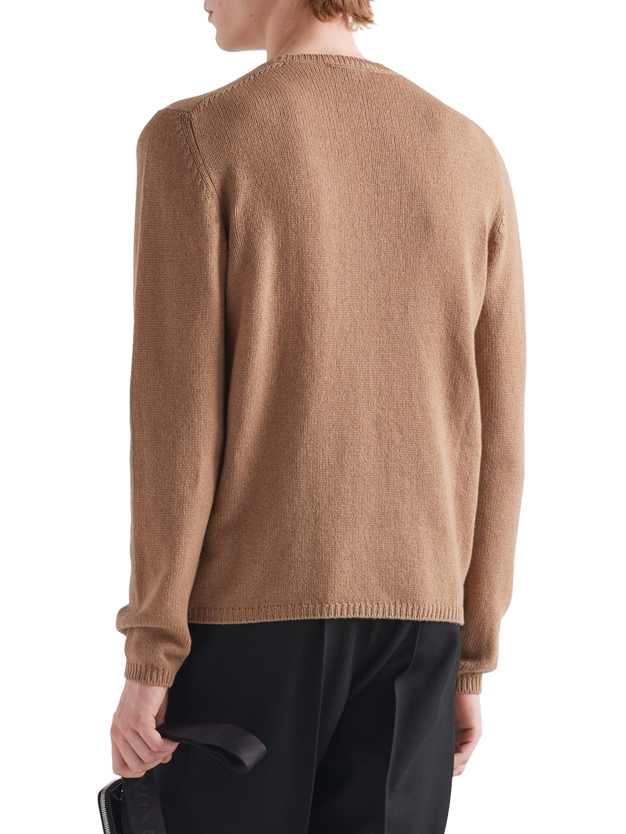 Prada Men's Cashmere Crewneck Sweater - Brown | Thumbnail 3
