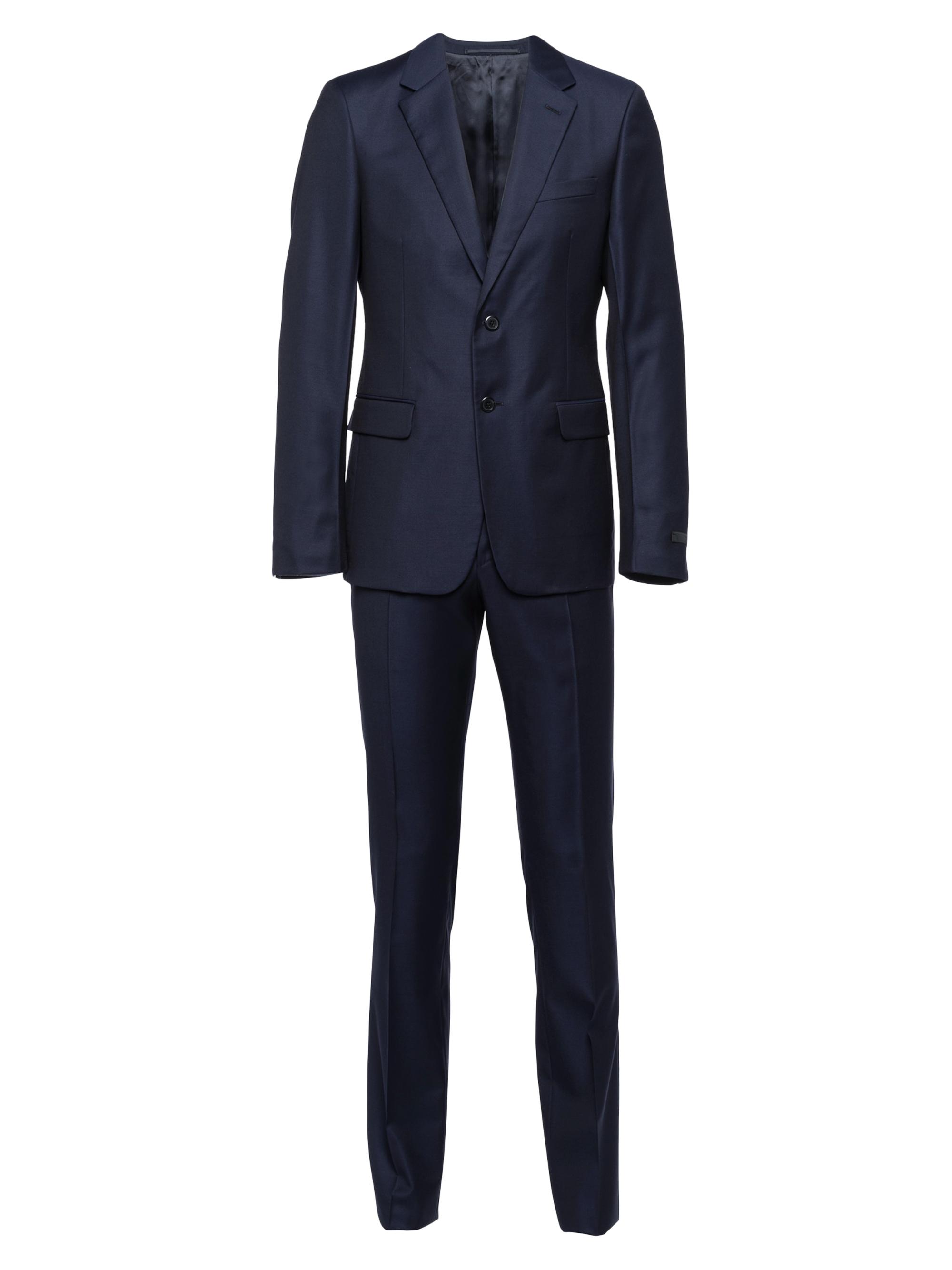 Prada Men's Single-Breasted Wool Suit - Blue