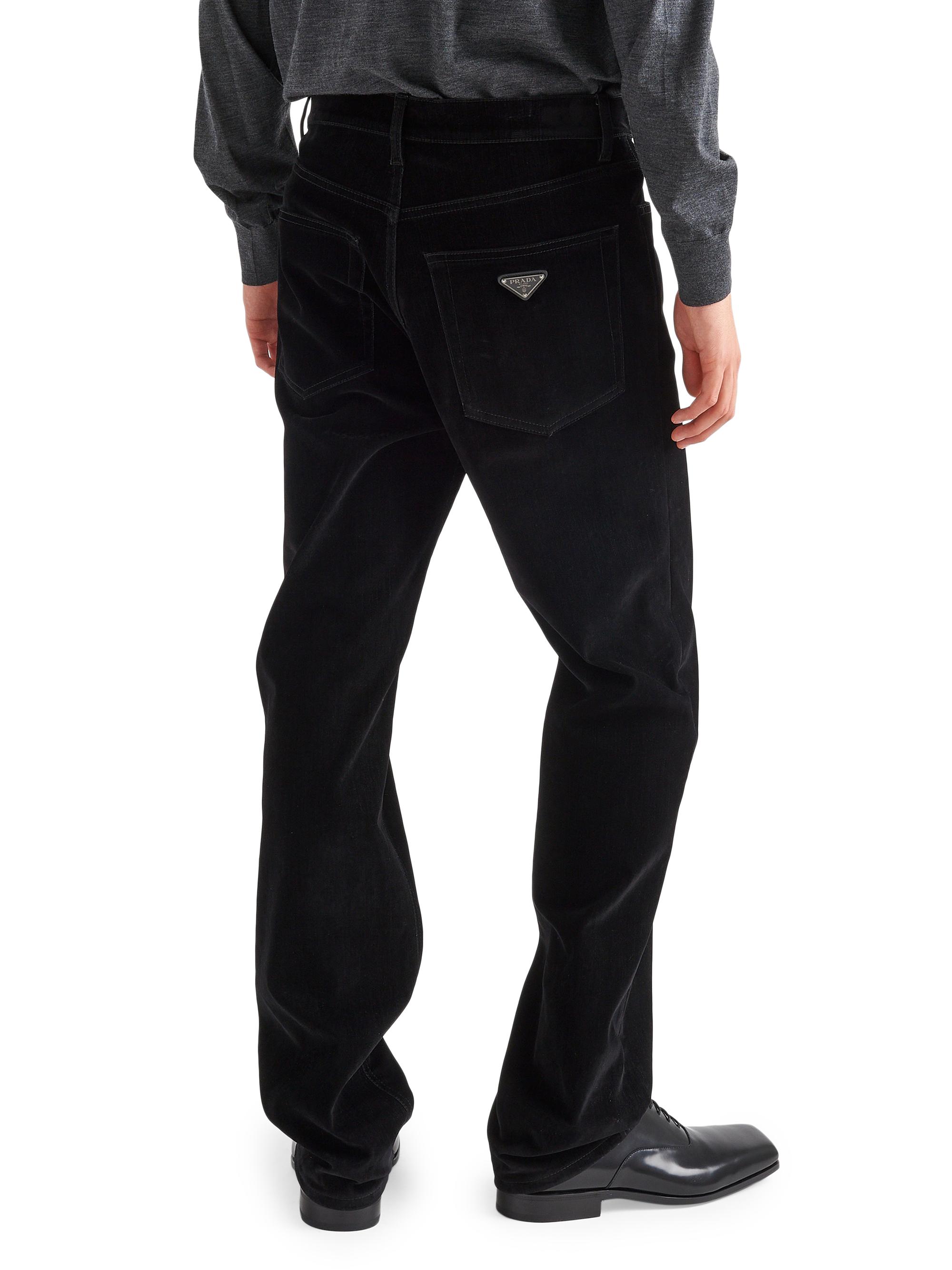 Shop Prada Five-Pocket Velvet Denim Jeans | Saks Fifth Avenue