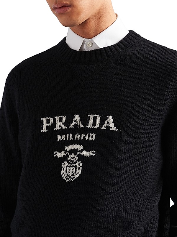 Shop Prada Wool And Cashmere Crewneck Sweater | Saks Fifth Shop Prada Wool And Cashmere Crewneck Sweater | Saks Fifth