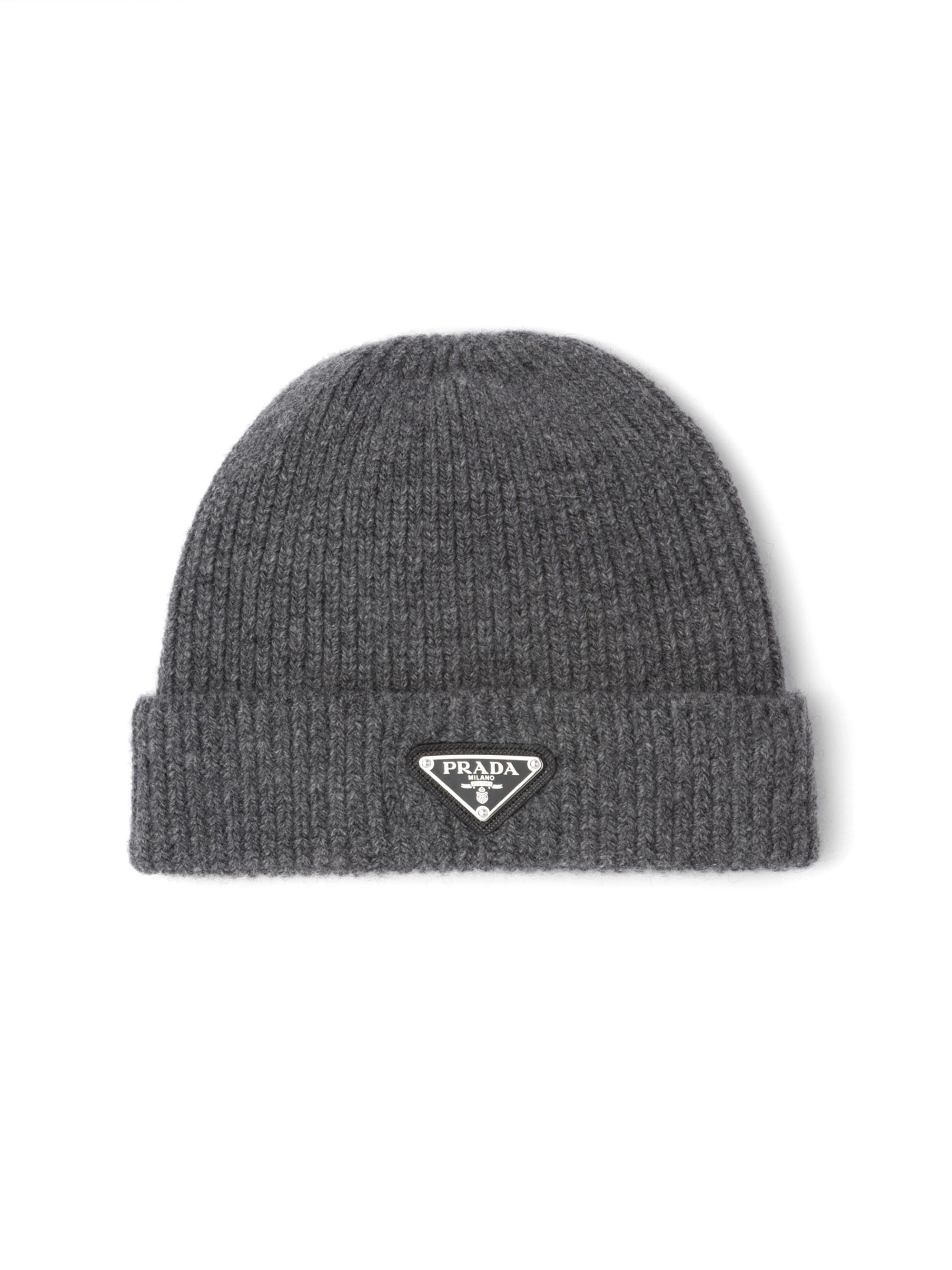 Prada Men's Wool and Cashmere Beanie - Grey