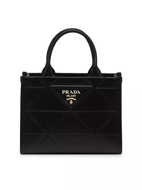 Prada Black Leather O-Ring Mini Top Handle Bag