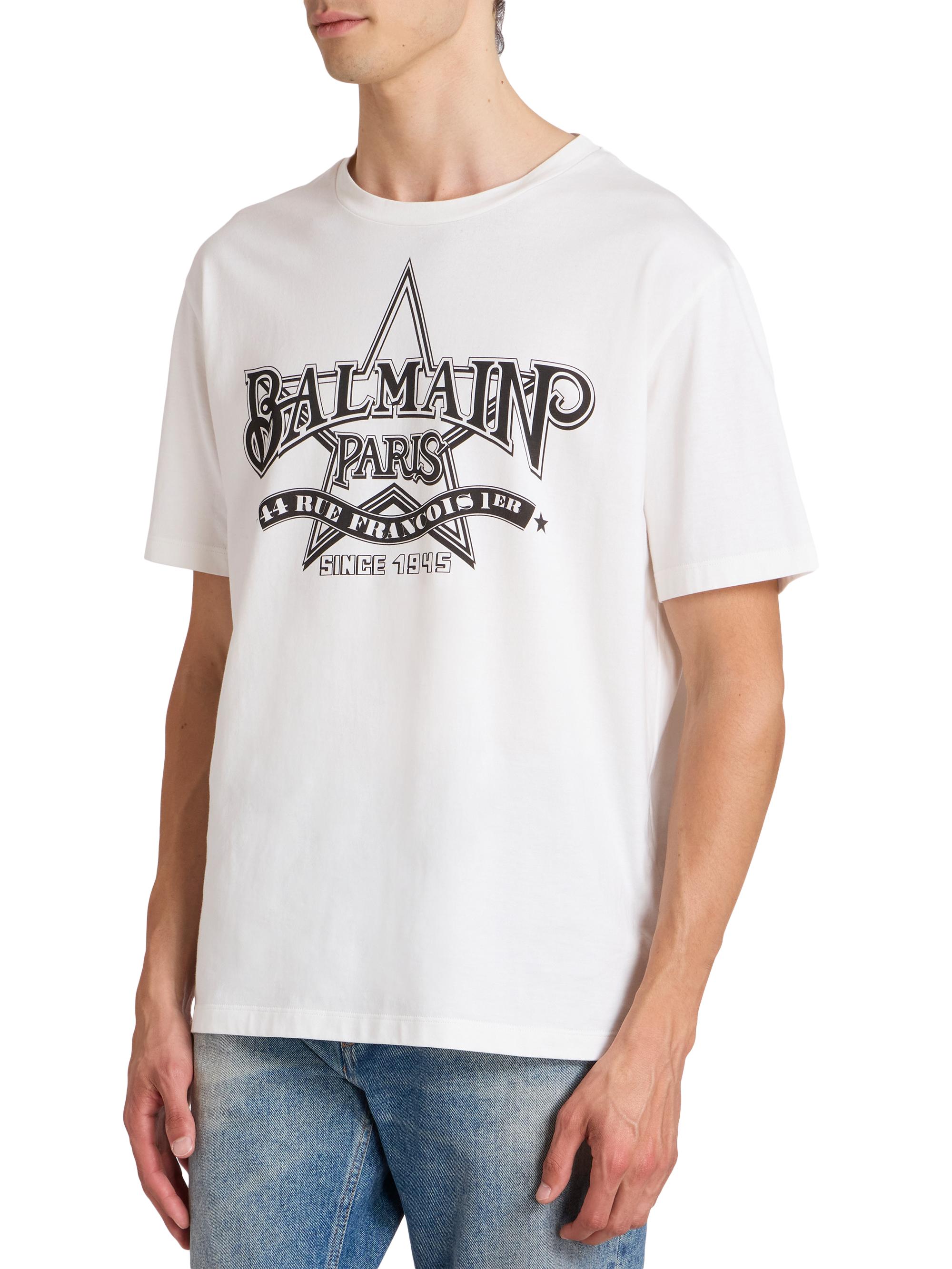 Balmain Star Logo T-Shirt | Saks Fifth Avenue