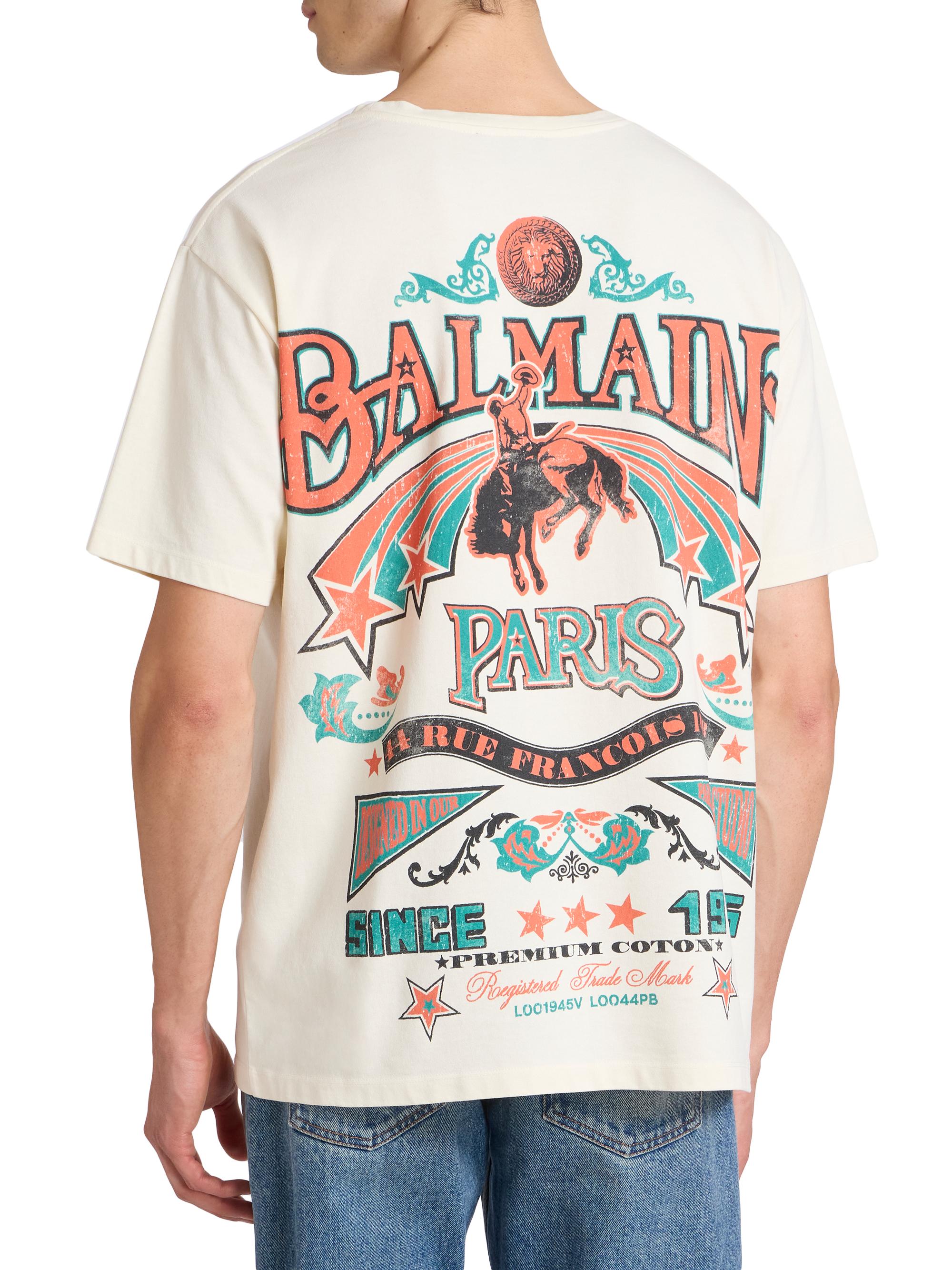 BALMAIN Tシャツ Vintage Balmain embroidered T-shirt khaki khaki - Men | BALMAIN