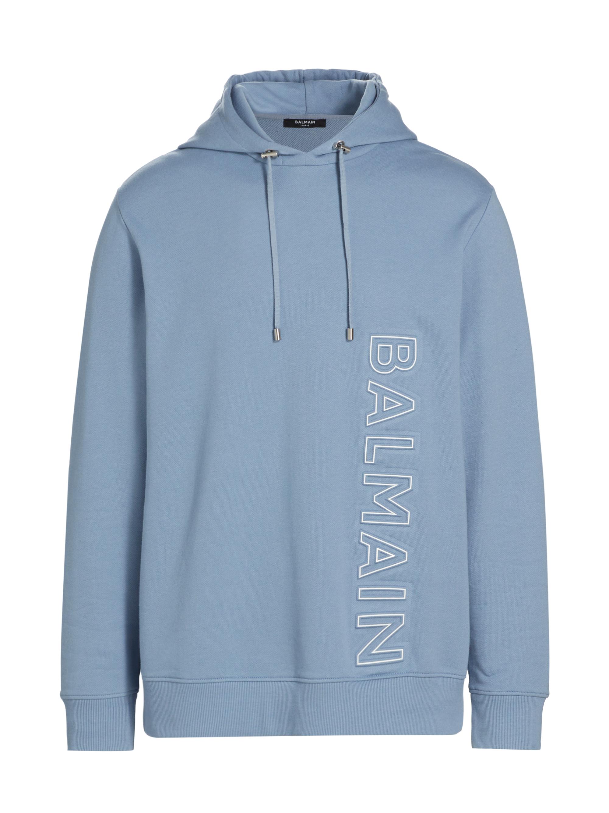 Balmain Navy Flocked Sweatshirt