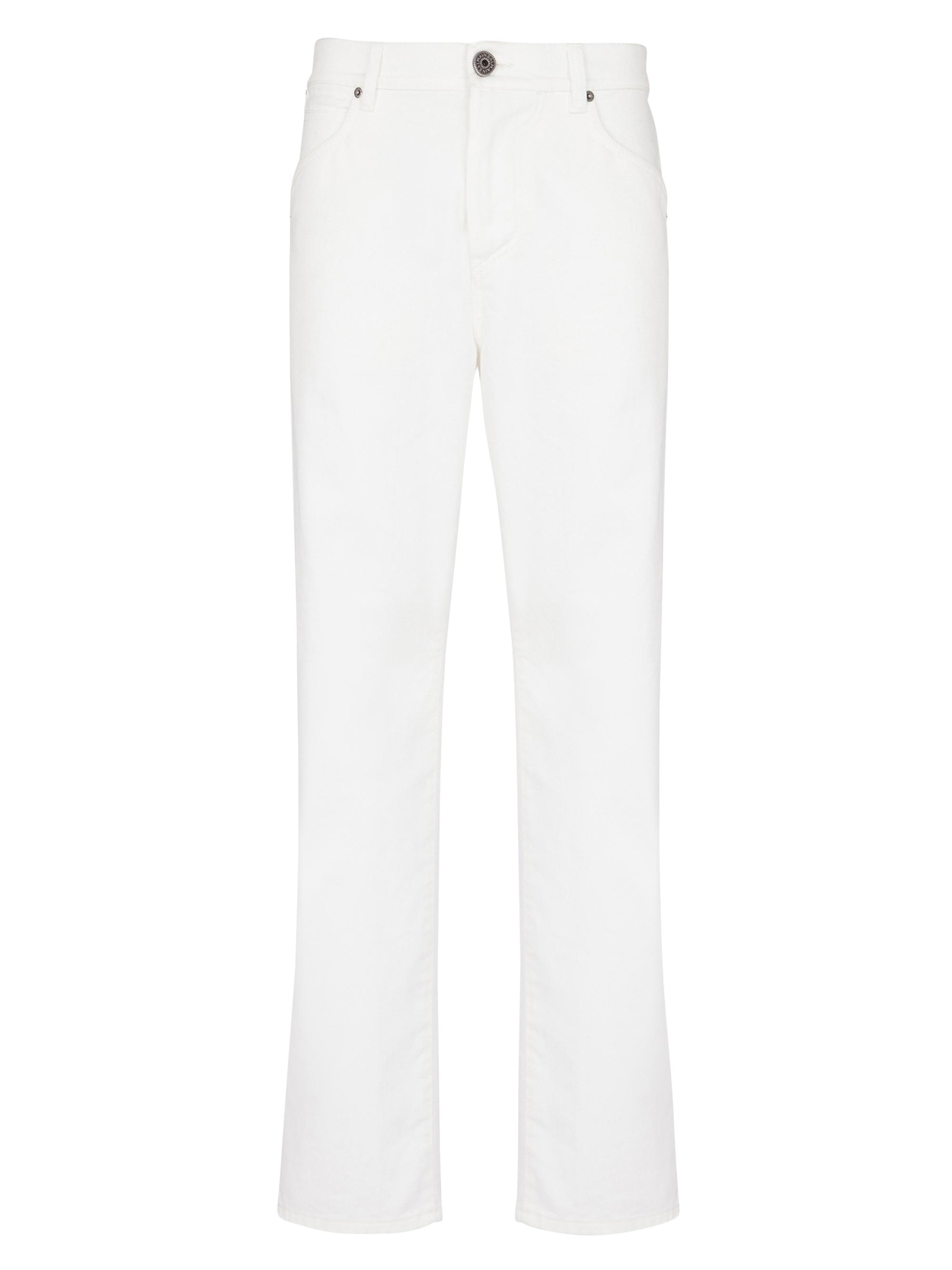 Balmain Men's Cotton-Blend Five-Pocket Jeans - White