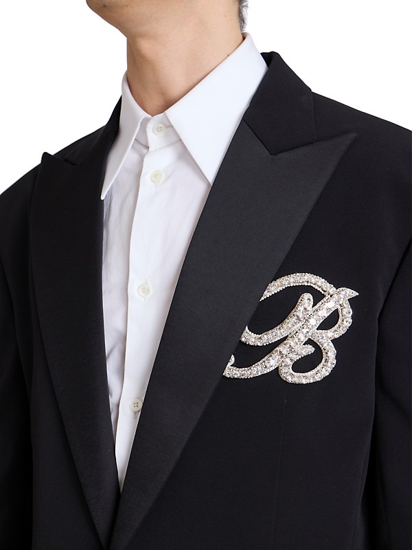 Shop Balmain Embroidered One-Button Suit Jacket | Saks Fifth Shop Balmain Embroidered One-Button Suit Jacket | Saks Fifth