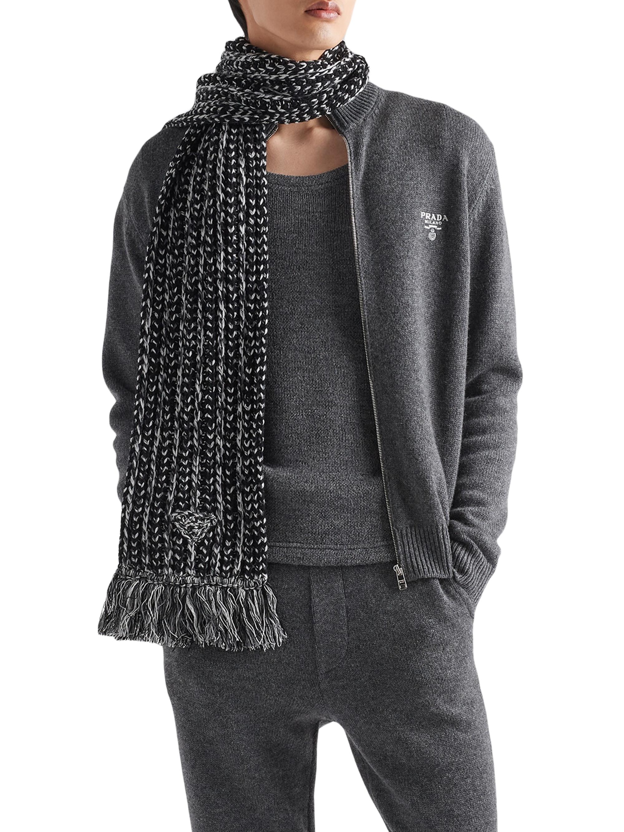 Prada Men's Cashmere Hoodie - Grey | Thumbnail 2