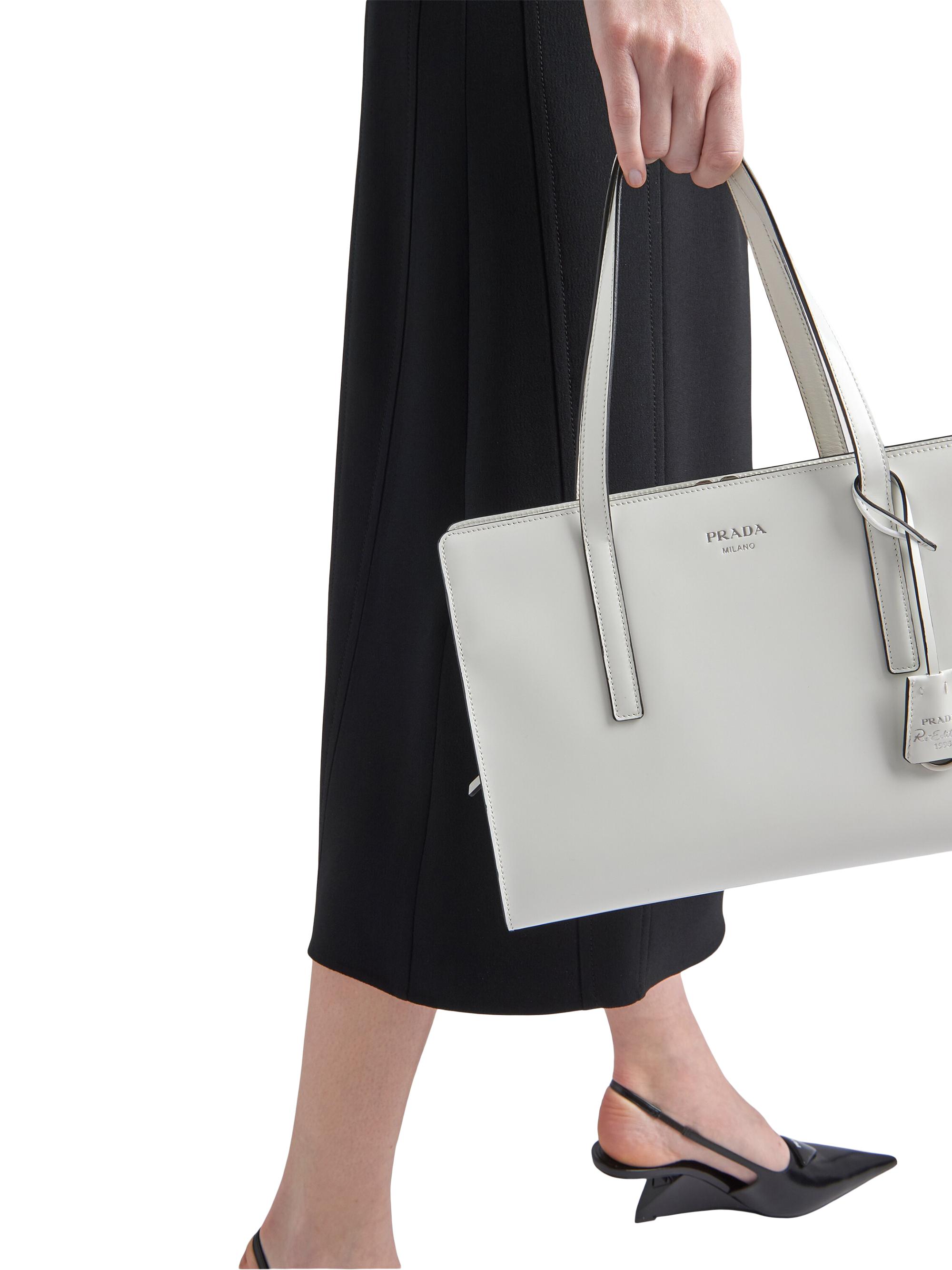 Prada Re-Edition 1995 Brushed Leather Medium Top Handle Handbag