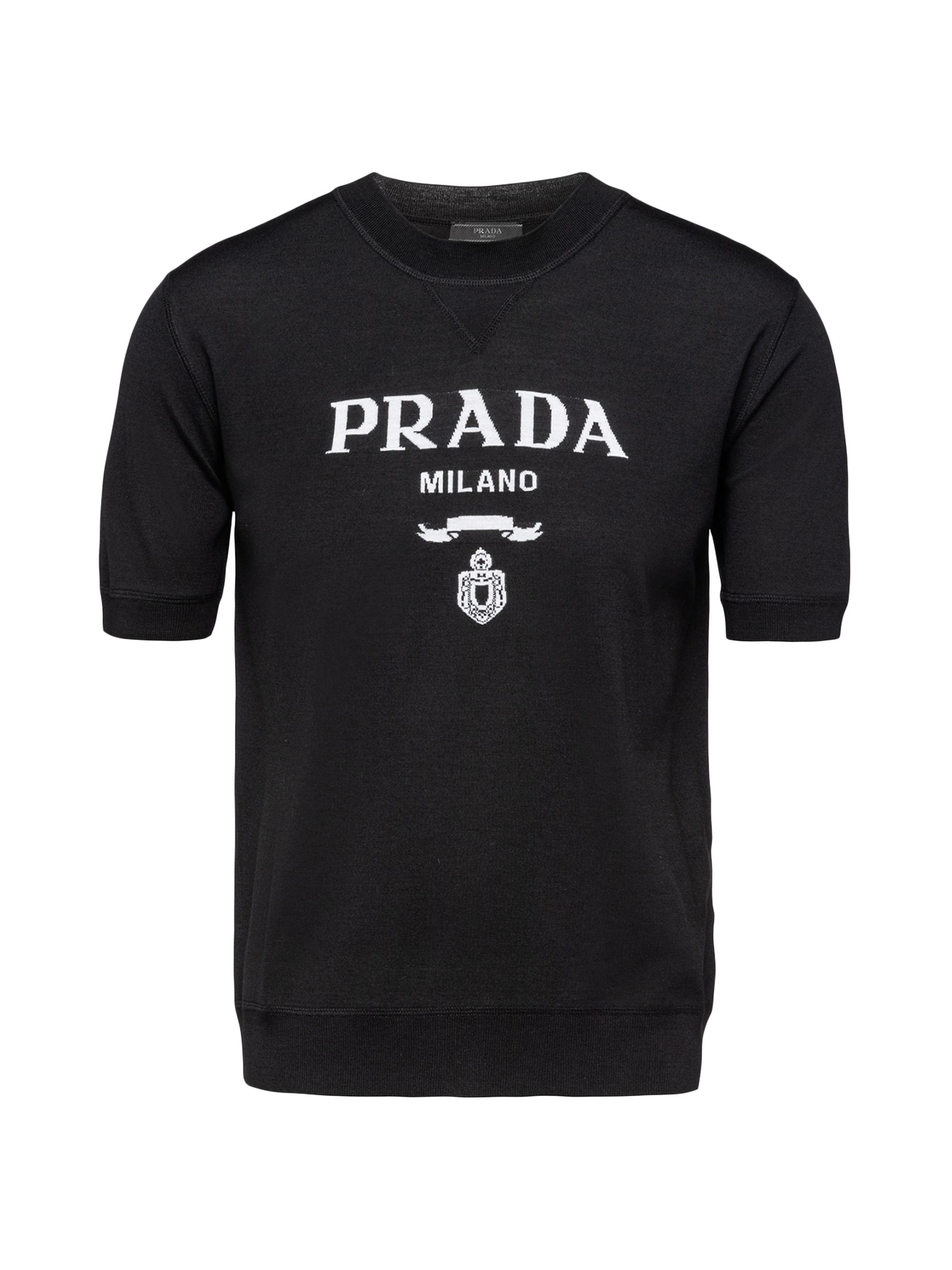 Prada Men's Superfine Wool Crewneck Sweater - Black